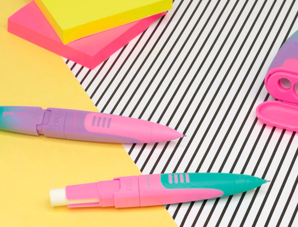 LAPISEIRA MILAN COMPACT SUNSET 0,7 MM COM BORRACHA CORES SORTIDAS