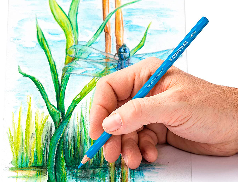 LAPIS DE COR STAEDTLER AGUARELAVEIS CAIXA METALICA DE 24 CORES SORTIDAS