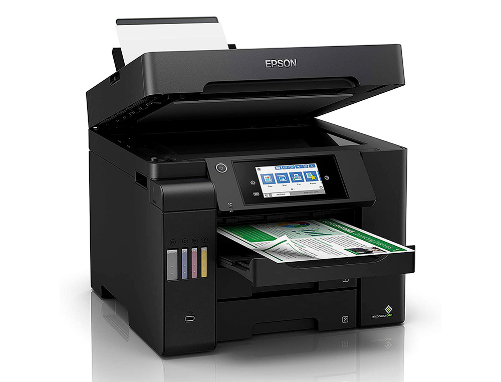 MULTIFUNCOES EPSON ECOTANK ET-5850 TINTA 32 PPM 4800X2400 DPI IMPRESSORA COPIADORA SCANNER FAX WIFI