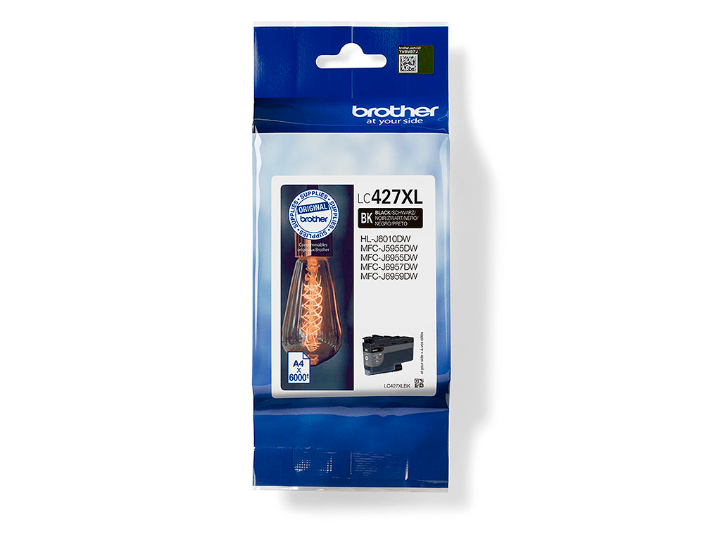 TINTEIRO BROTHER LC427XLBK MFCJ5955DW / 6955DW PRETO GRANDE CAPACIDADE 6000 PAGINAS