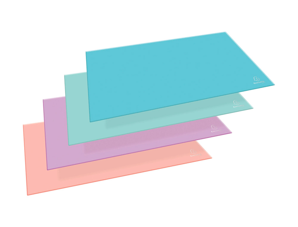 BASE DE SECRETARIA EXACOMPTA AQUAREL CARTAO FORRADO CORES PASTEL SORTIDAS 585X385X5 MM