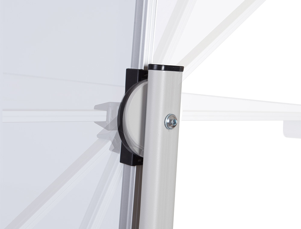 QUADRO BRANCO ROCADA GIRATORIO DUPLA FACE ACO LACADO MAGNETICO COM BANDEJAS ACESSORIOS 120X90 CM
