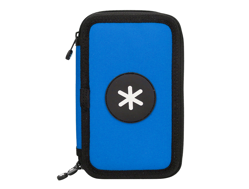 ESTOJO ESCOLAR ANTARTIK TRIPLO COR AZUL 36 PECAS 200X125X65 MM
