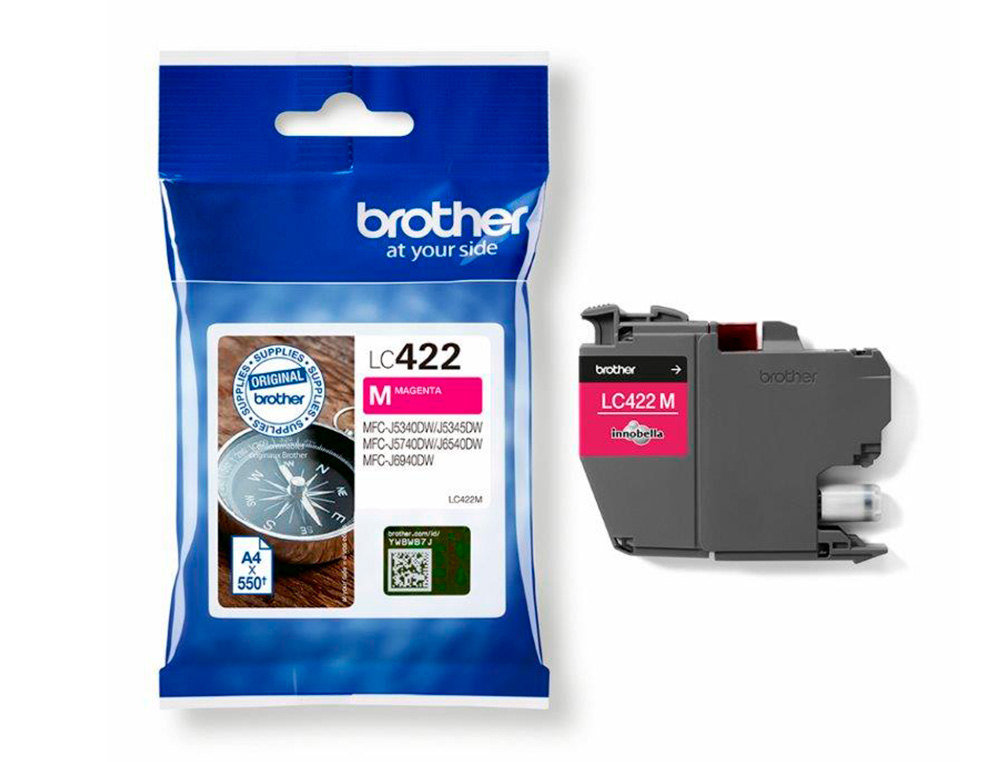TINTEIRO BROTHER LC-422M MAGENTA MFC-J5340DW / MFC-J5740DW / MFC-J6540DW / MFC-J6940DW 550 PAGINAS