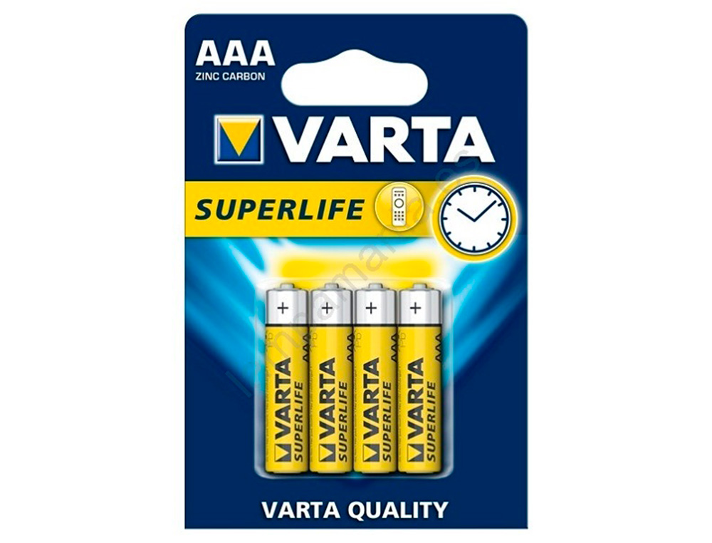PILHA VARTA SUPERLIFE AAA TIPO LR-03 BLISTER DE 4 UNIDADES