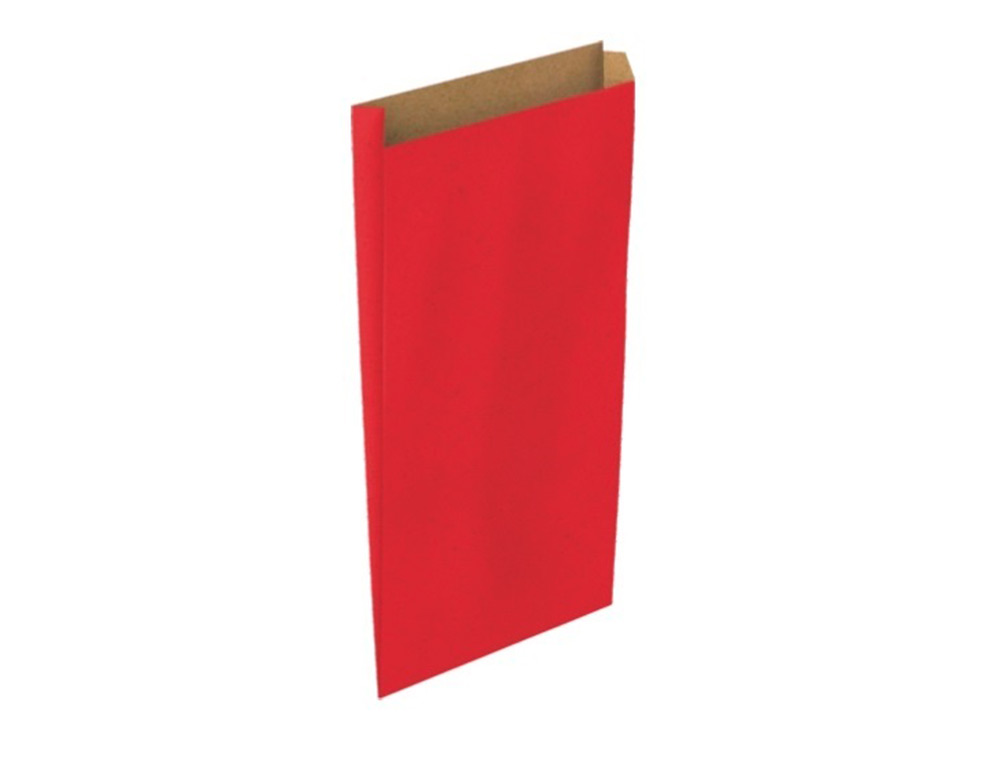ENVELOPE BASIKA KRAFT VERMELHO COM FOLE S 150X300X60 MM PACK DE 25 UNIDADES