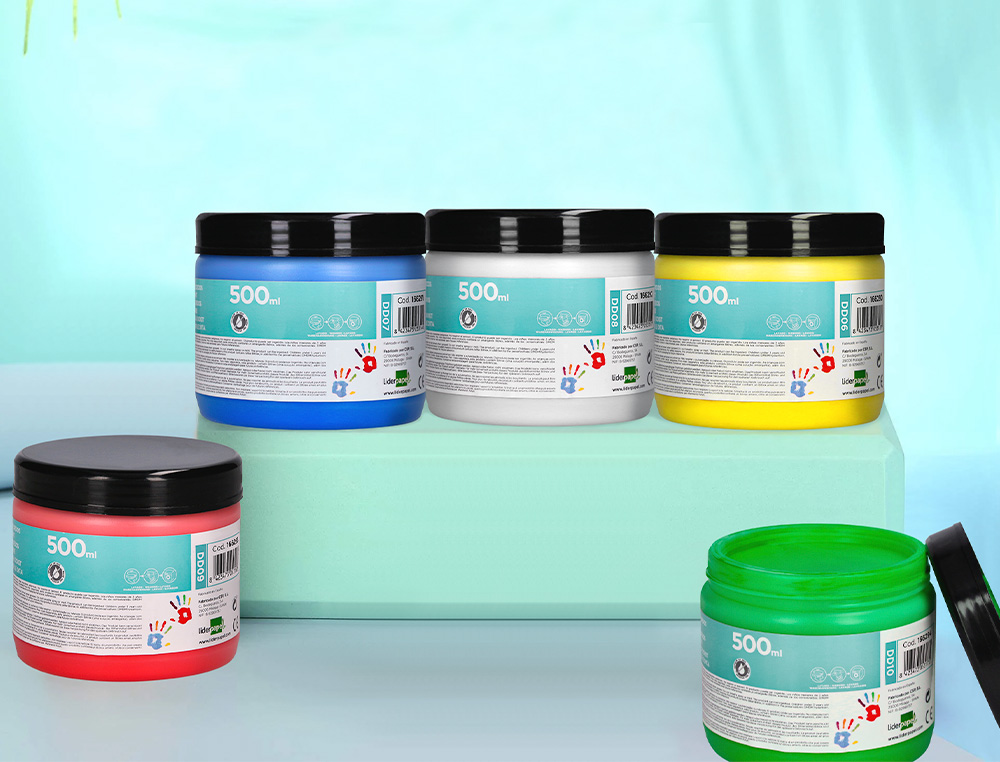 PINTURA A DEDOS LIDERPAPEL FRASCO DE 500 ML VERMELHO