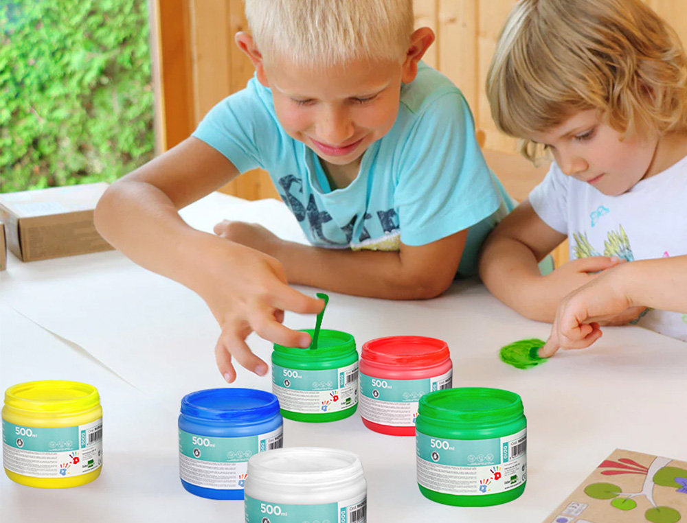 PINTURA A DEDOS LIDERPAPEL FRASCO DE 500 ML VERMELHO