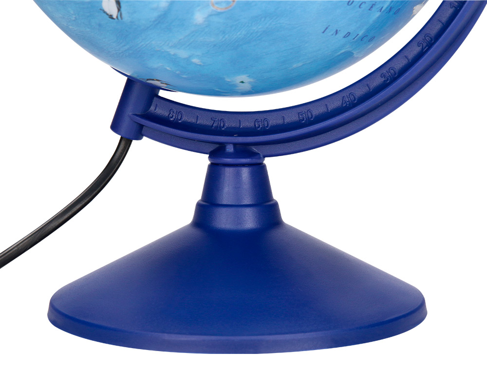 GLOBO LIDERPAPEL COM LUZ FISICO E POLITICO COM ANIMAIS DIAMETRO 20 CM