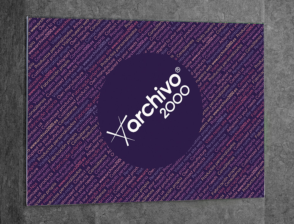 EXPOSITOR DE PAREDE ARCHIVO 2000 PREMIUM COM ADESIVO POLIESTIRENO TRANSPARENTE DIN A3 HORIZONTAL 420X300 MM