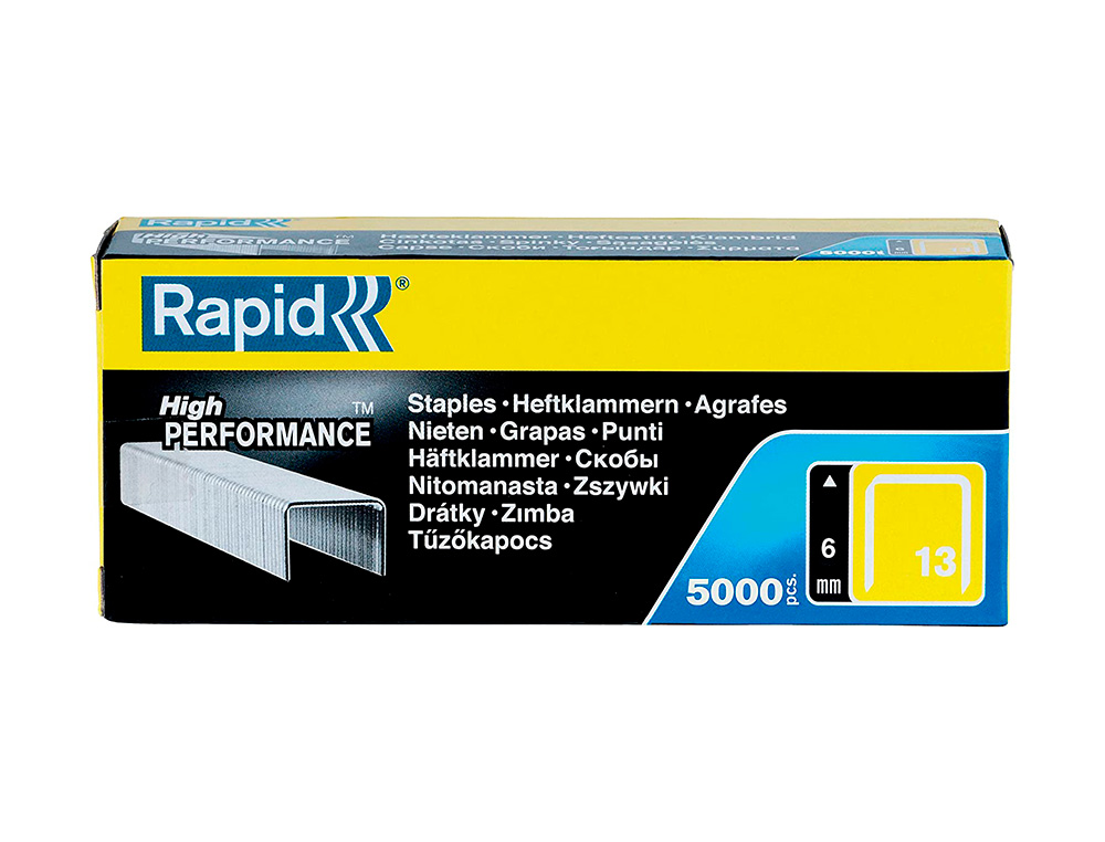 AGRAFES RAPID 13/6 MM GALVANIZADOS CAIXA DE 5000 UNIDADES