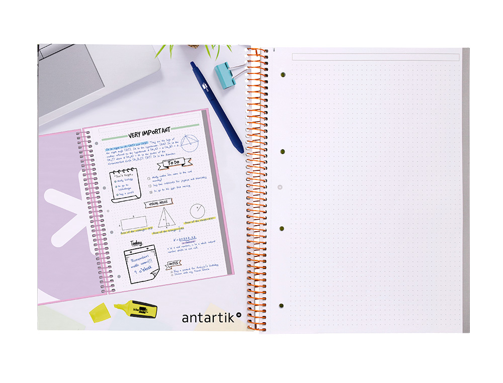 CADERNO ESPIRAL A4 MICRO ANTARTIK CAPA FORRADA 80F 90 GR PONTILHADO 1 BANDA 4 FUROS COR AMARELO