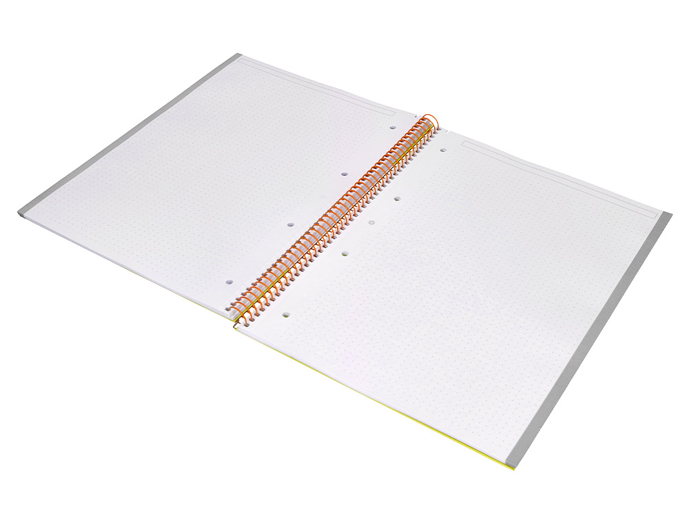CADERNO ESPIRAL A4 MICRO ANTARTIK CAPA FORRADA 80F 90 GR PONTILHADO 1 BANDA 4 FUROS COR AMARELO