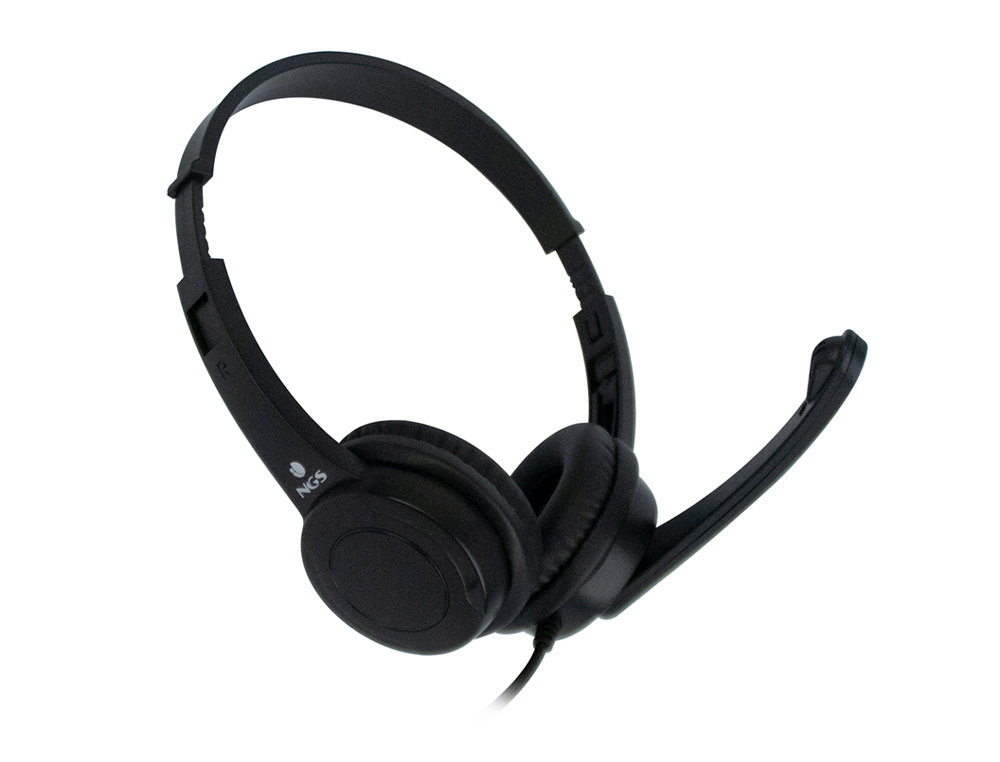 AURICULAR NGS VOX 505 MICROFONE E CONTROLO DE VOLUME DIADEMA AJUSTAVEL JACK 3,5 MM COMPRIMENTO DO CABO