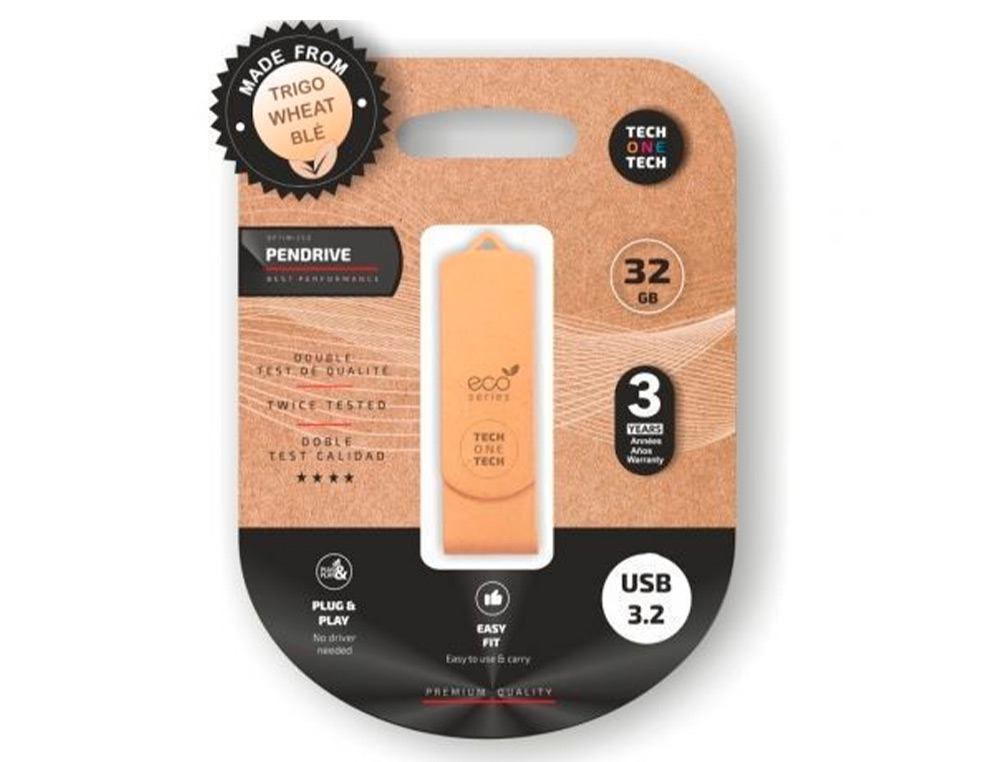 PEN DRIVE USB TECH ONE TECH ECOTECH BIODEGRADAVEL 32 GB USB 3.2