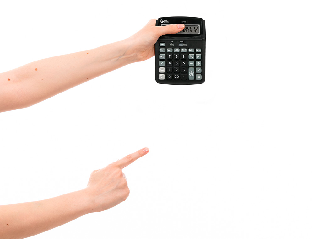 CALCULADORA LIDERPAPEL DE SECRETARIA XF39 12 DIGITOS SOLAR E PILHAS COR PRETO 190X140X32 MM 40% PLASTICO RECICLADO