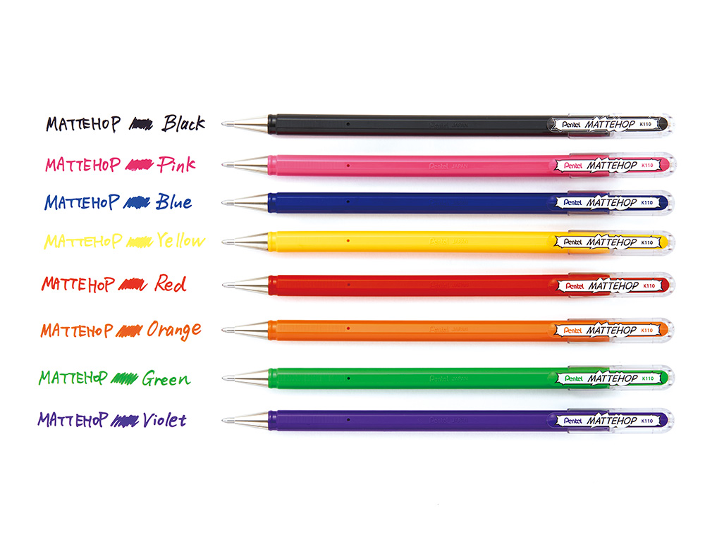 ROLLER GEL PENTEL K110 MATTEHOP COR AZUL PONTA DE 1 MM