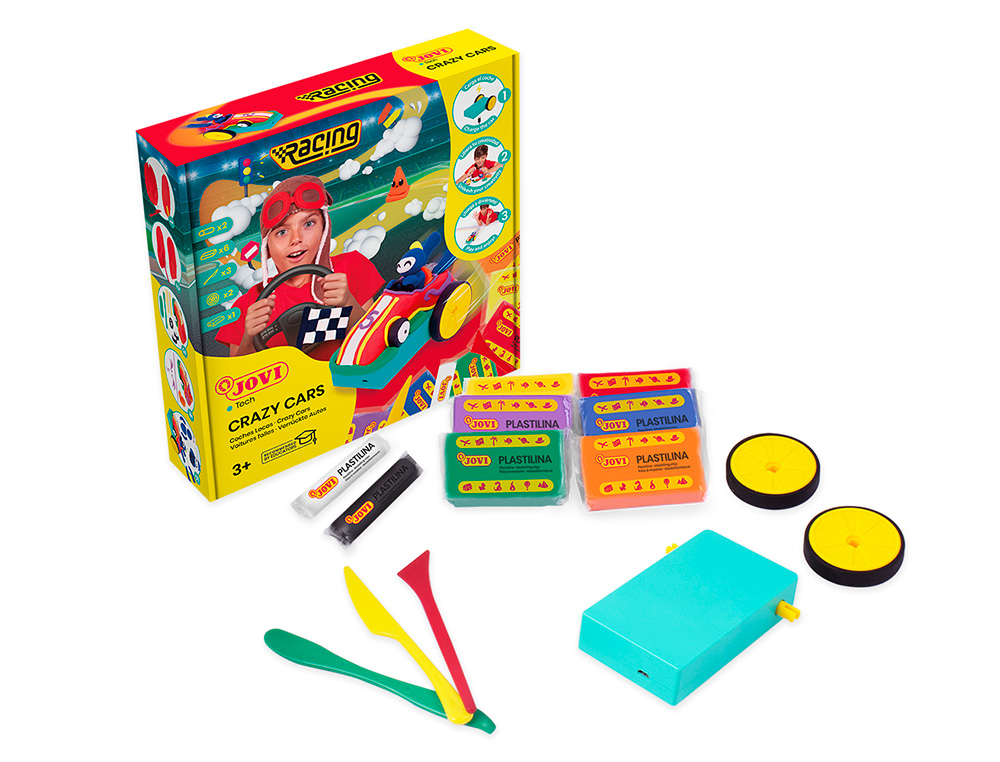CONJUNTO JOVI PLASTICINA JOVITECH CRAZY CARS FANTASY KIT