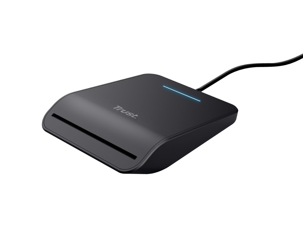 LEITOR DE CARTOES TRUST PRIMO DNI SMARTCARD USB-A COR PRETO