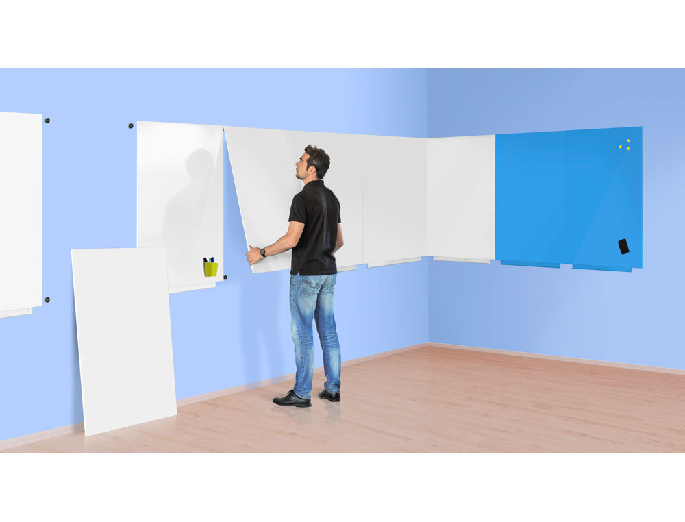 QUADRO ROCADA LACADO MAGNETICO 55X75 CM COR AZUL