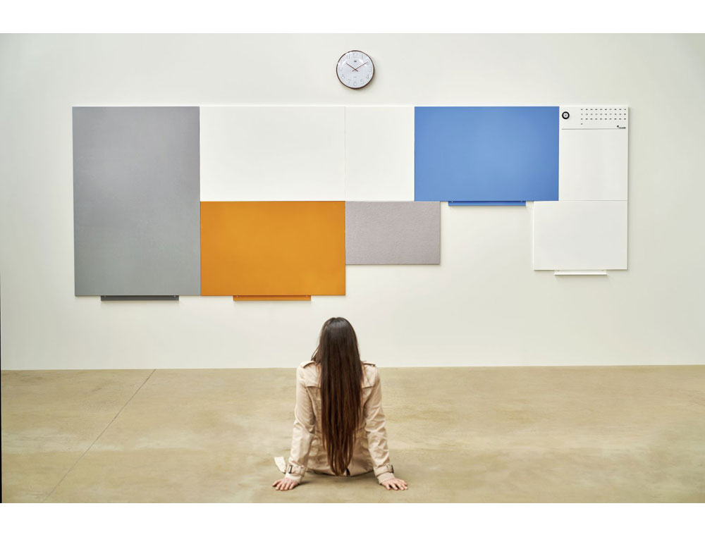 QUADRO ROCADA LACADO MAGNETICO 55X75 CM COR AZUL