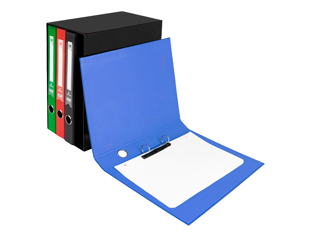 MODULO LIDERPAPEL 4 ARQUIVADORES FOLIO 2 ANEIS MISTOS 25MM CORES SORTIDAS
