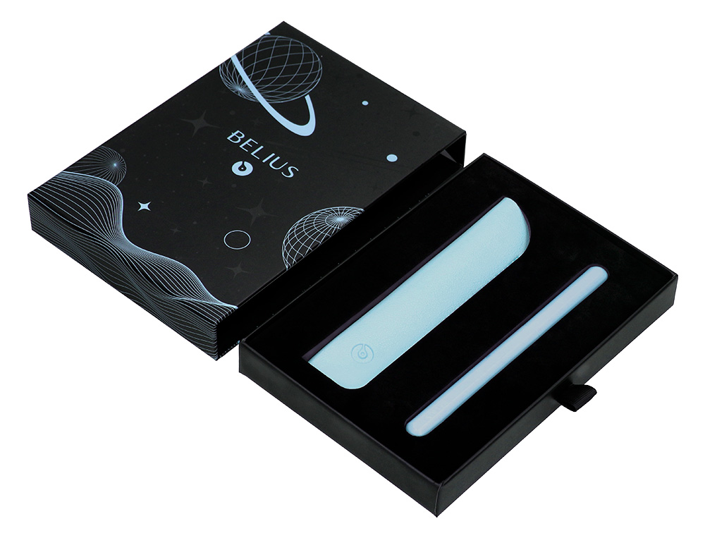 ROLLER E BOLSA EM IMITACAO PELE BELIUS SPACE B DESENHO MINIMALISTA AZUL TINTA AZUL CAIXA DESIGN