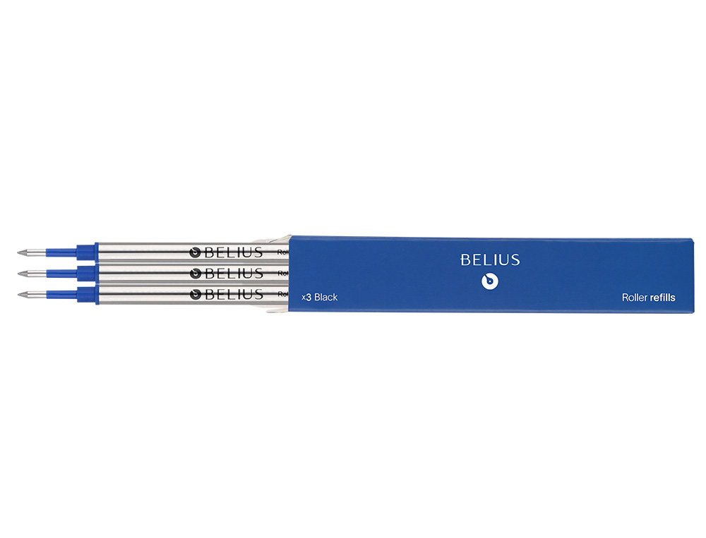 RECARGA ROLLER BELIUS AZUL 0,7 MM CAIXA 3 UNIDADES