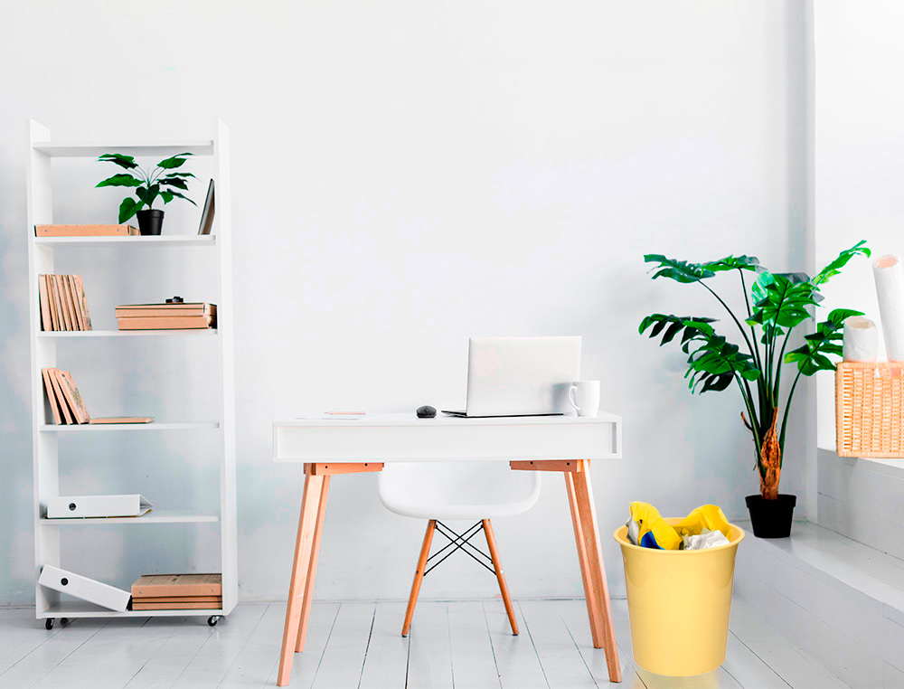 CESTO PLASTICO Q-CONNECT AMARELO PASTEL 13 LITROS