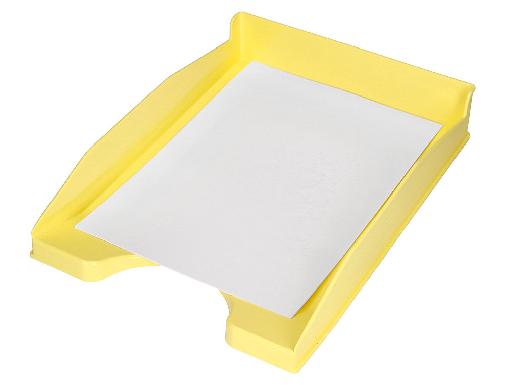 TABULEIRO DE SECRETARIA Q-CONNECT PLASTICO AMARELO PASTEL OPACO