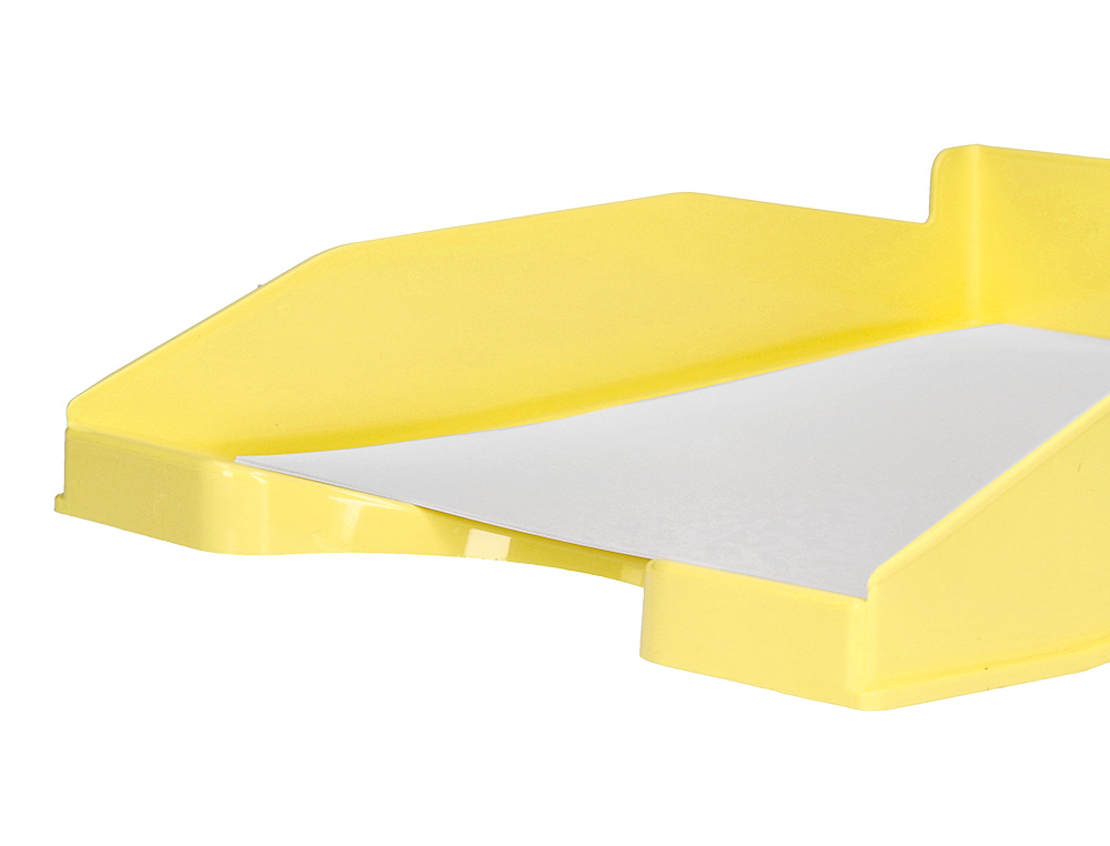 TABULEIRO DE SECRETARIA Q-CONNECT PLASTICO AMARELO PASTEL OPACO