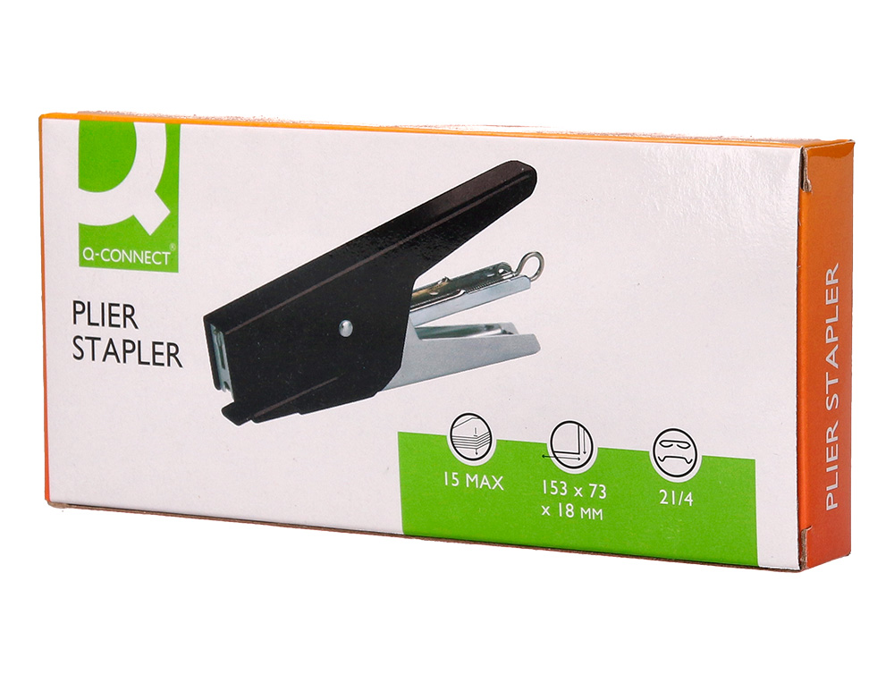 AGRAFADOR Q-CONNECT DE ALICATE CAPACIDADE 15 FOLHAS USA AGRAFES 21/4