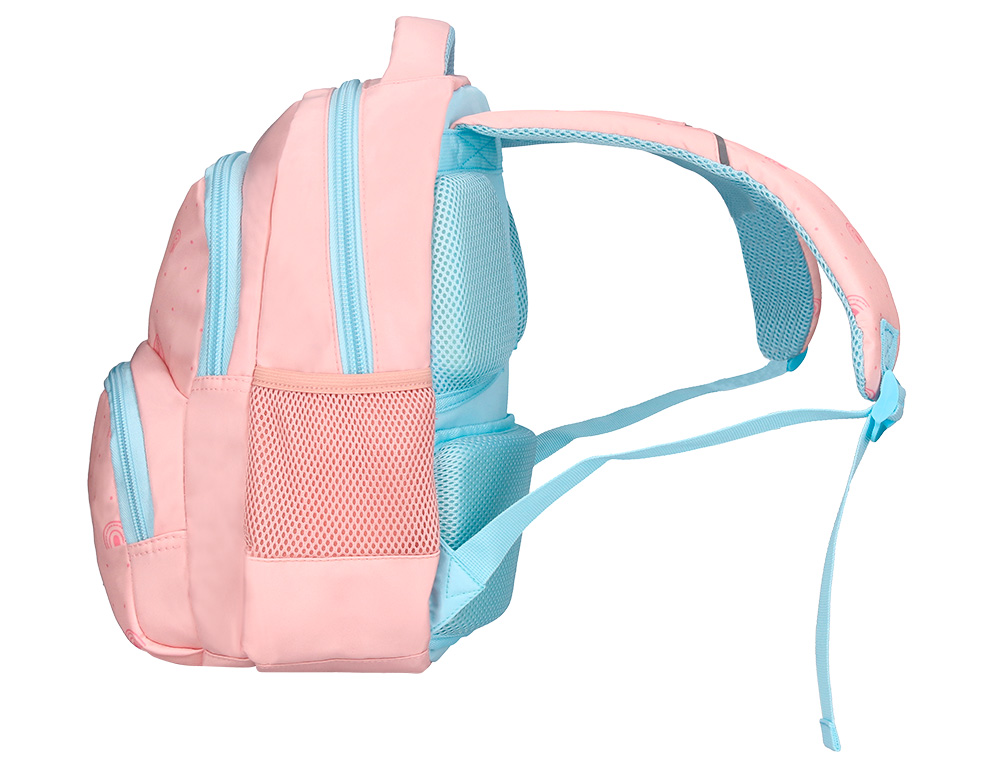 MOCHILA ESCOLAR LIDERPAPEL MULTIBOLSO INFANTIL DESENHO ARCO IRIS 350X110X270 MM