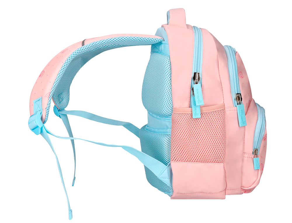 MOCHILA ESCOLAR LIDERPAPEL MULTIBOLSO INFANTIL DESENHO ARCO IRIS 350X110X270 MM