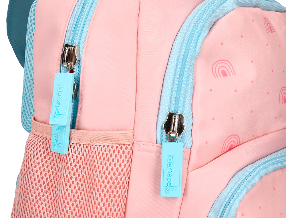 MOCHILA ESCOLAR LIDERPAPEL MULTIBOLSO INFANTIL DESENHO ARCO IRIS 350X110X270 MM