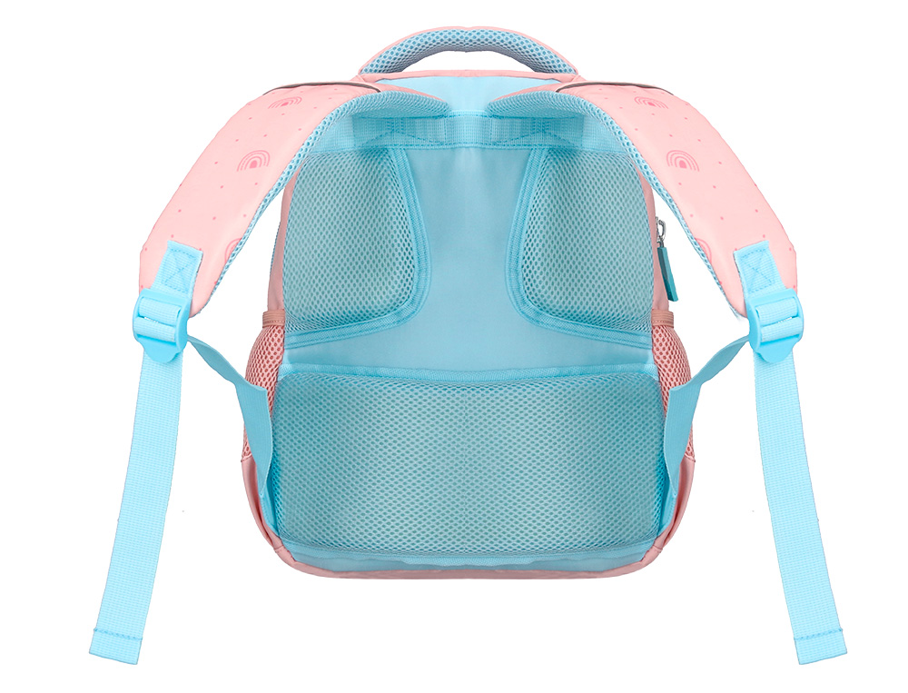 MOCHILA ESCOLAR LIDERPAPEL MULTIBOLSO INFANTIL DESENHO ARCO IRIS 350X110X270 MM