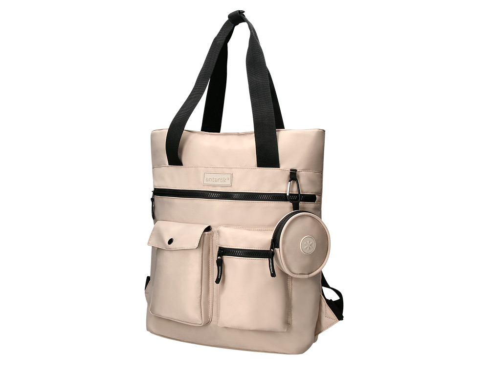 MOCHILA ANTARTIK BOLSO CASUAL COR BEGE 400X120X390 MM