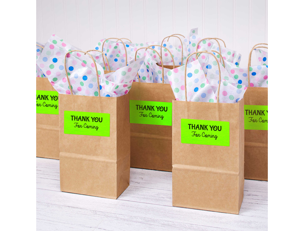 ETIQUETA ADESIVA TICO AMARELO FLUOR PERMANENTE CERTIFICADO FSC LASER/JATO TINTA/FOTOCOPIA 63,5 MM CAIXA 840 UDS