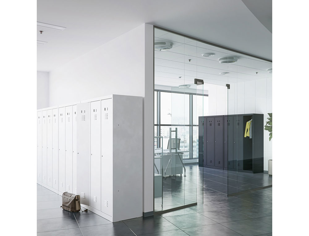ARMARIO METALICO ROCADA 300 2 MODULOS X 2 PORTAS CINZA 620X500X1800 MM