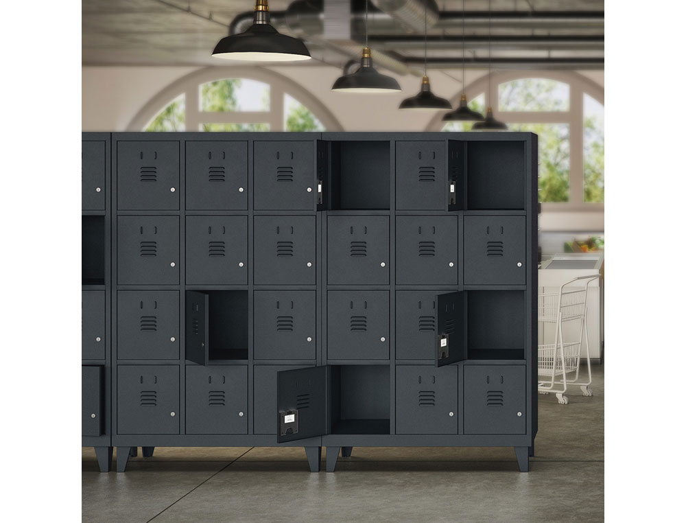 ARMARIO METALICO ROCADA 300 2 MODULOS X 2 PORTAS CINZA 620X500X1800 MM