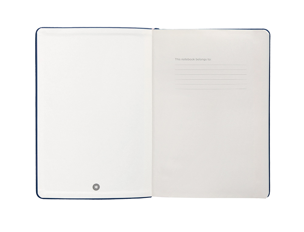 CADERNO COM ELASTICO ANTARTIK NOTES CAPA DURA A4 PAUTADO AZUL MARINHO 100 FOLHAS 80 GR FSC