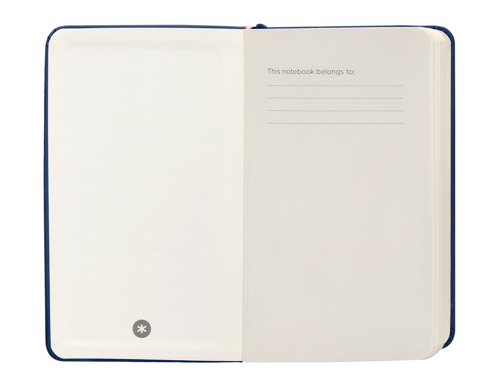 CADERNO COM ELASTICO ANTARTIK NOTES CAPA DURA A6 PAUTADO AZUL MARINHO 100 FOLHAS 80 GR FSC