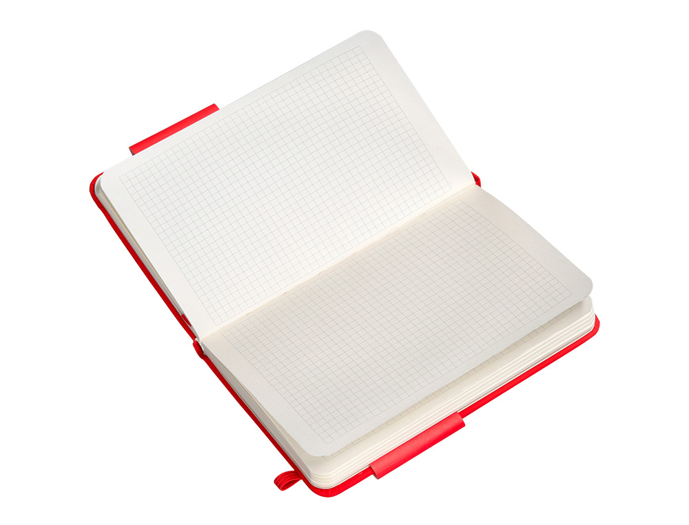 CADERNO COM ELASTICO ANTARTIK NOTES CAPA DURA A6 QUADRICULADO VERMELHO 100 FOLHAS 80 GR FSC