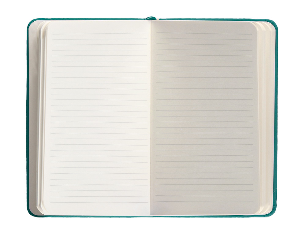 CADERNO COM ELASTICO ANTARTIK NOTES CAPA DURA A6 PAUTADO VERDE AGUA-MARINHA 100 FOLHAS 80 GR FSC