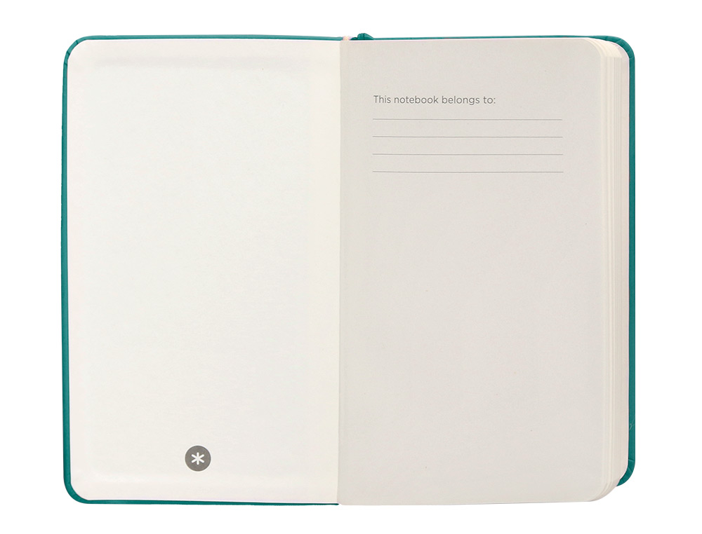 CADERNO COM ELASTICO ANTARTIK NOTES CAPA DURA A6 PAUTADO VERDE AGUA-MARINHA 100 FOLHAS 80 GR FSC