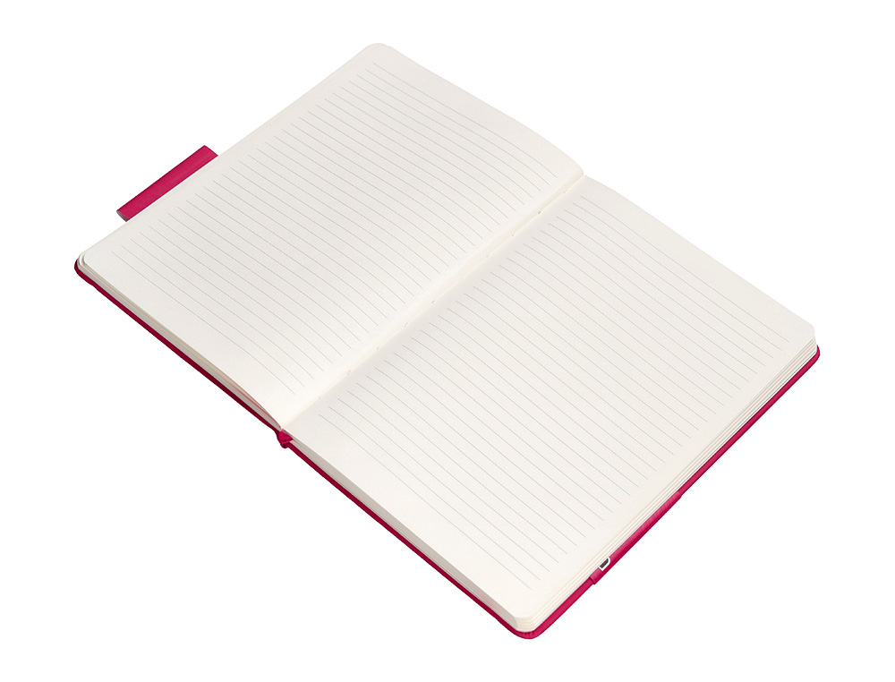 CADERNO COM ELASTICO ANTARTIK NOTES CAPA DURA A4 PAUTADO FUCSIA 100 FOLHAS 80 GR FSC