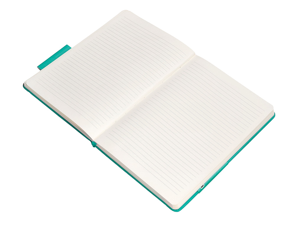 CADERNO COM ELASTICO ANTARTIK NOTES CAPA DURA A5 PAUTADO TURQUESA 100 FOLHAS 80 GR FSC