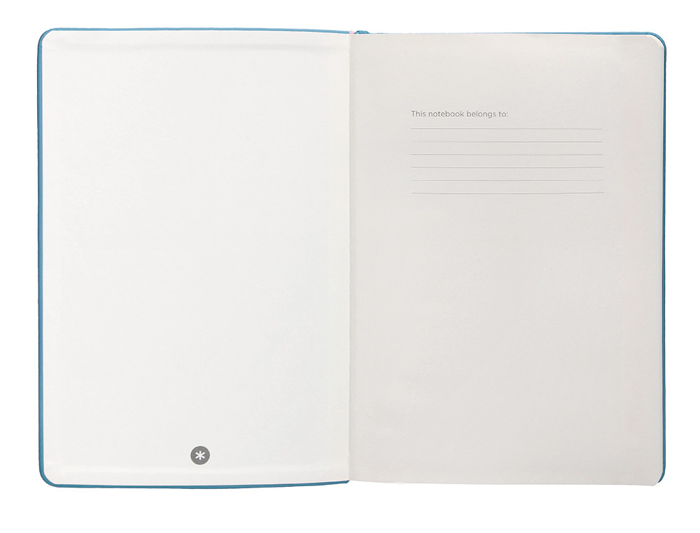 CADERNO COM ELASTICO ANTARTIK NOTES CAPA DURA A5 PAUTADO AZUL CLARO 100 FOLHAS 80 GR FSC