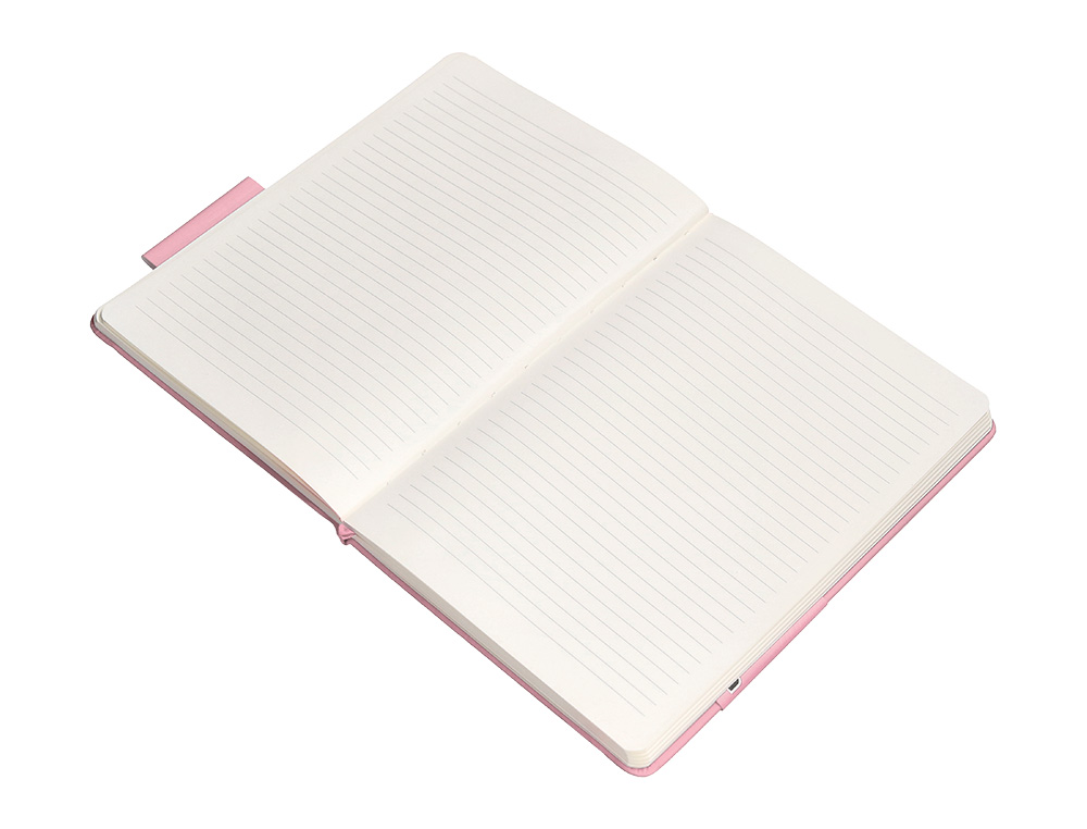 CADERNO COM ELASTICO ANTARTIK NOTES CAPA DURA A4 PAUTADO ROSA PASTEL 100 FOLHAS 80 GR FSC