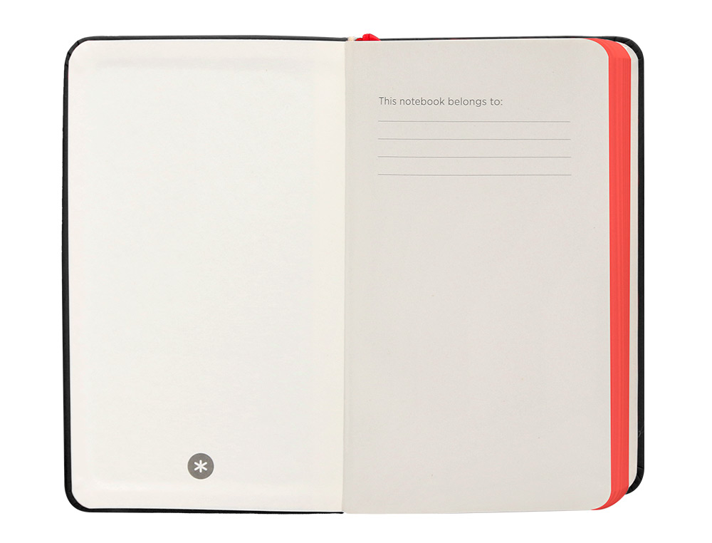 CADERNO COM ELASTICO ANTARTIK NOTES CAPA DURA A6 LISO PRETO E VERMELHO 100 FOLHAS 80 GR FSC